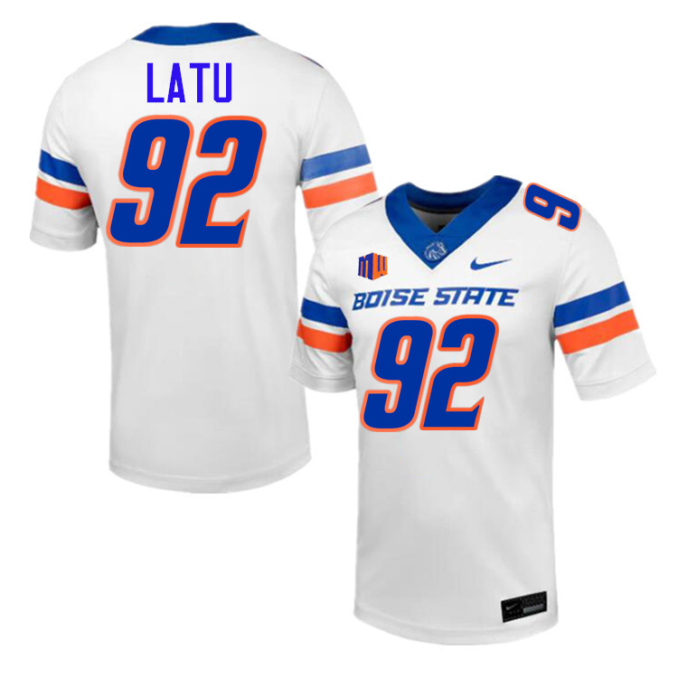 David Latu Jersey, Boise State Broncos College Football Jersey College Uniforms-White  David Latu Jersey, Boise State Broncos College Football Jersey College Uniforms-White